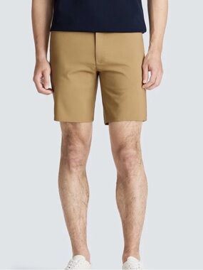 Unbound Merino Men’s Travel Shorts Khaki Tan Size 34 Wool Casual Preppy Golf